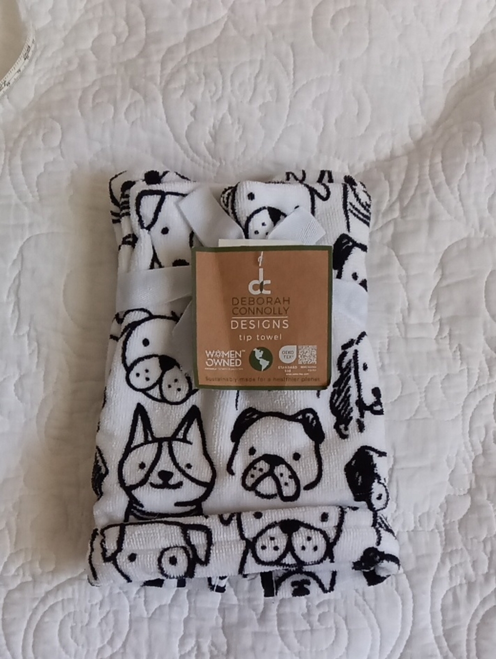 Deborah Connolly Designs Tip Towel Dog Print